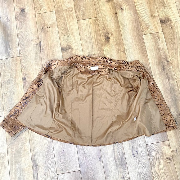 ERIN LONDON Faux For Tiger Print Jacket large - Picture 6 of 12